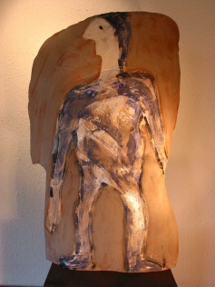 Mann auf Vase
